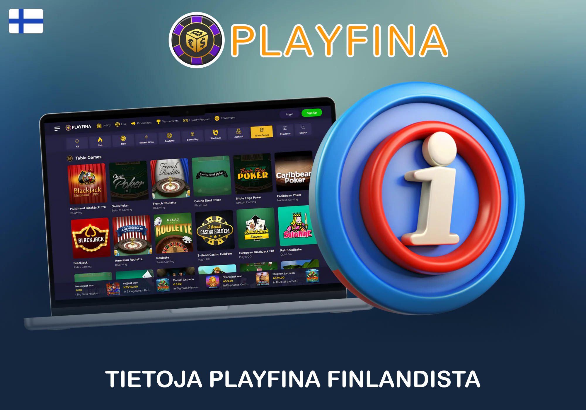 Lisätietoja Playfina nettikasinosta