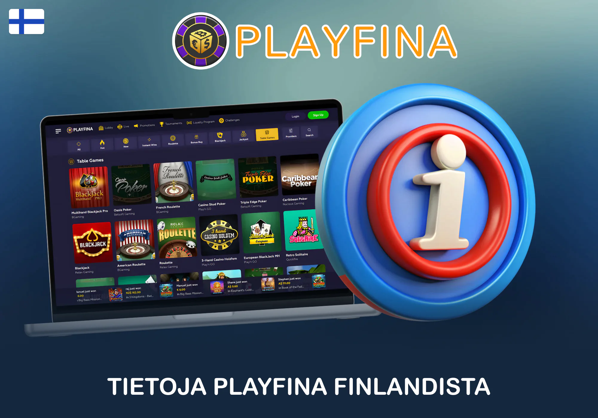 Lisätietoja Playfina nettikasinosta