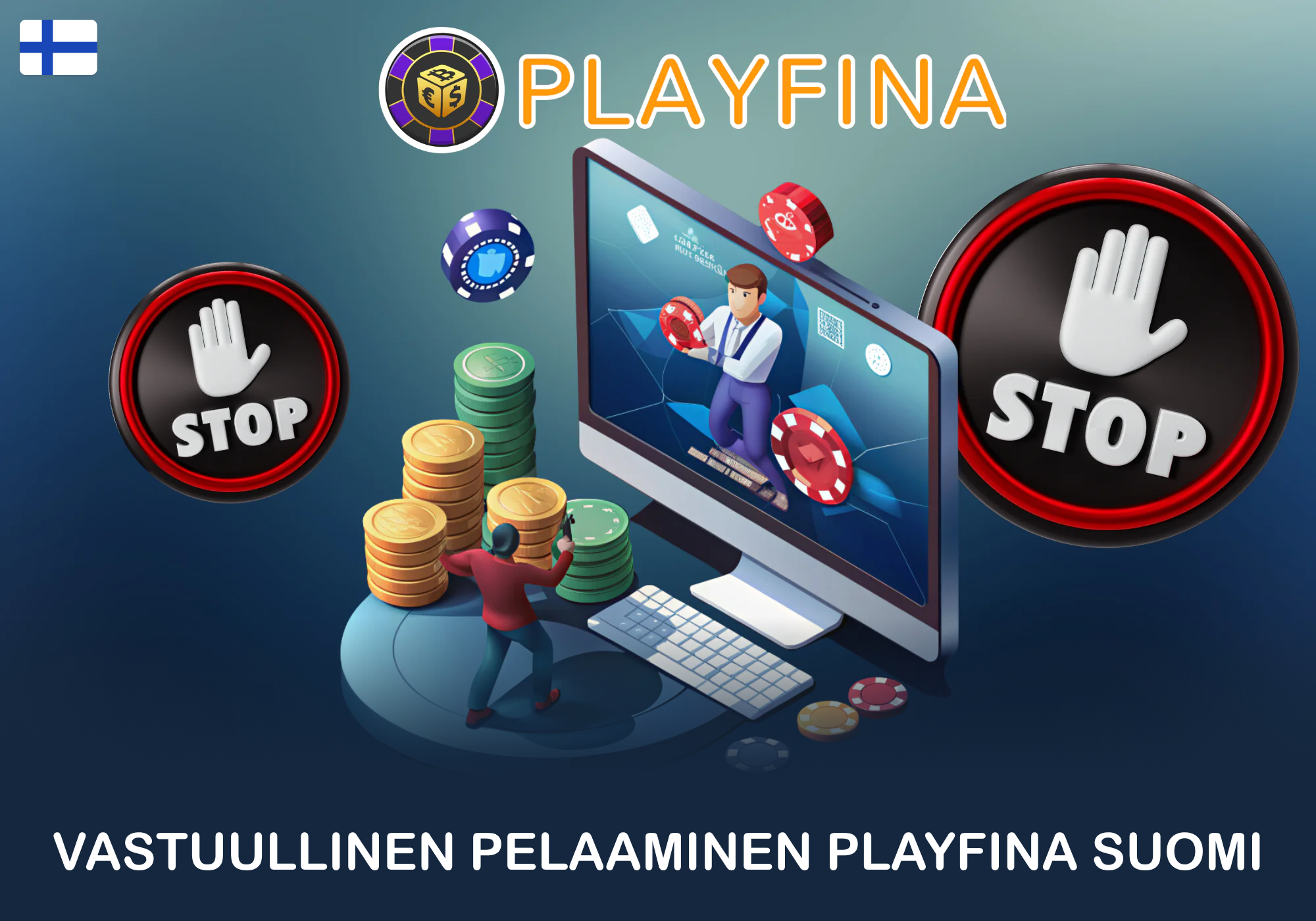Playfina noudattaa vastuullisen pelaamisen politiikkaa ja auttaa pelaajiaan.