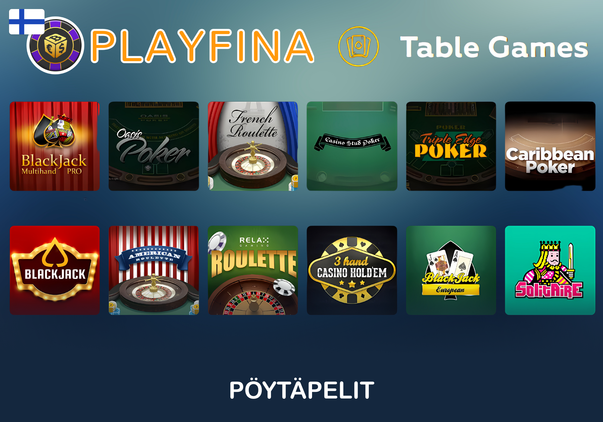 Klassiset pöytäpelit Playfina Casinolla